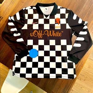Nike x OFF-WHITE Football Away Jersey Checkered SIZE M MEDIUM VIRGIL ABLOH NEW